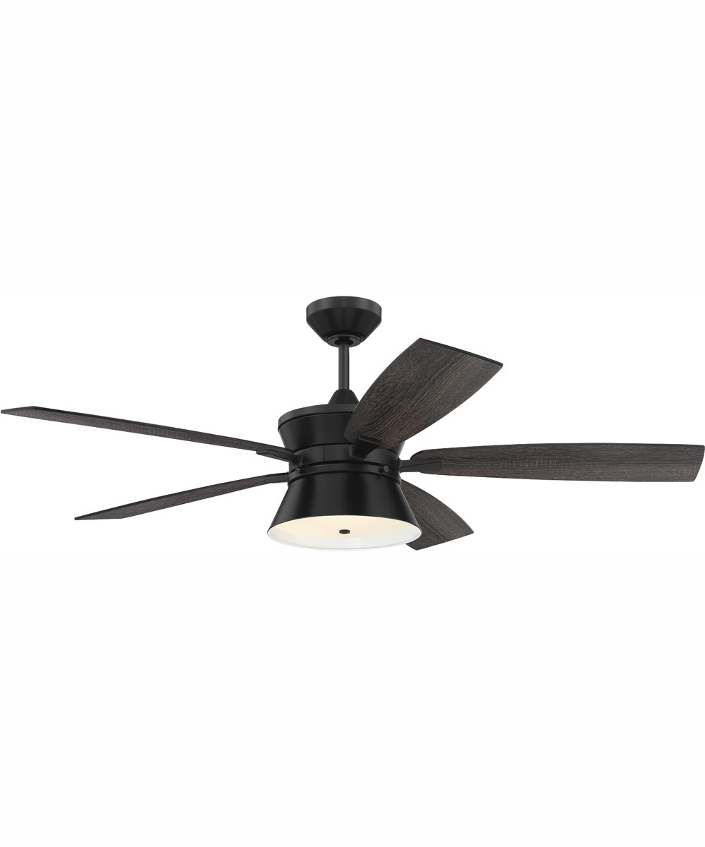 52" Dominick 3-Light Ceiling Fan Flat Black