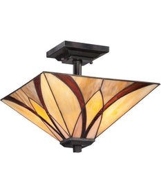 Asheville Medium 2-light Semi Flush Mount Valiant Bronze