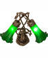 17" High Green Tiffany Pond Lily 2 Light Trellis Girl Accent Lamp