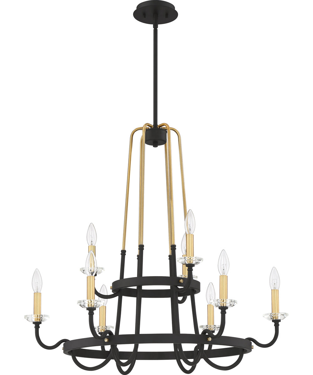 Tanner 9-light Chandelier Western Bronze