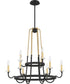 Tanner 9-light Chandelier Western Bronze
