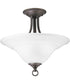 Trinity 2-Light 16" Semi-Flush Antique Bronze