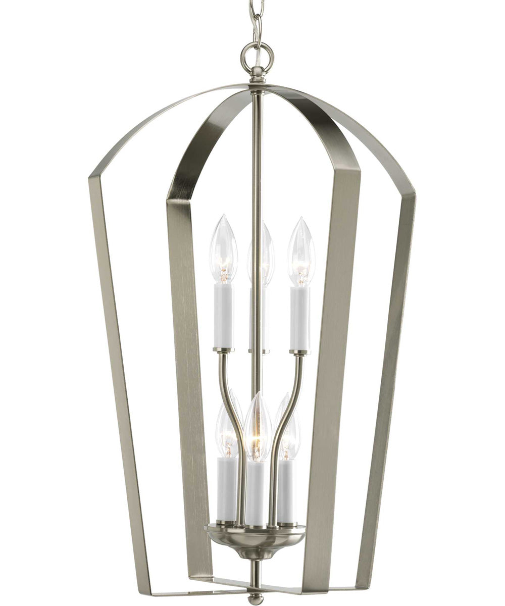Gather 6-Light Foyer Pendant Brushed Nickel