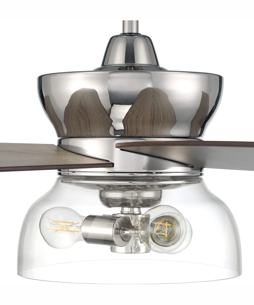52" Gibson 3-Light Ceiling Fan Polished Nickel