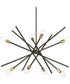 Astra 8-Light Mid-Century Modern Chandelier Light Antique Bronze