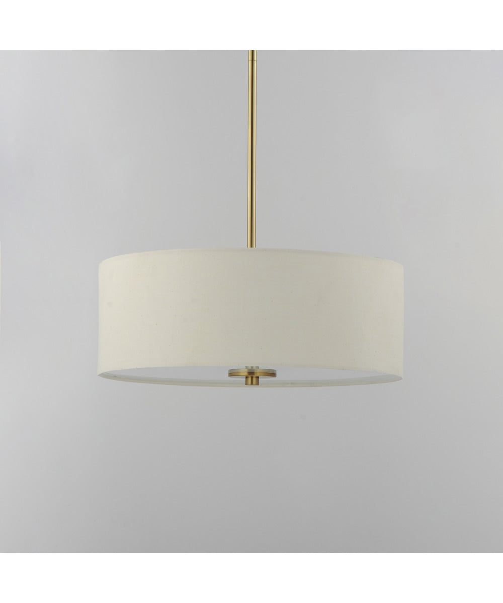 Bongo 3-Light Pendant / Semi-Flush Mount Natural Aged Brass