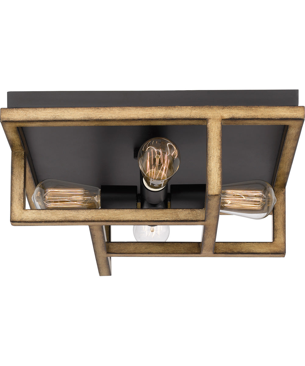 Spencer 4-light Flush Mount Aged Walnut