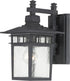 12"H Cove Neck 1-Light Outdoor Textured Black