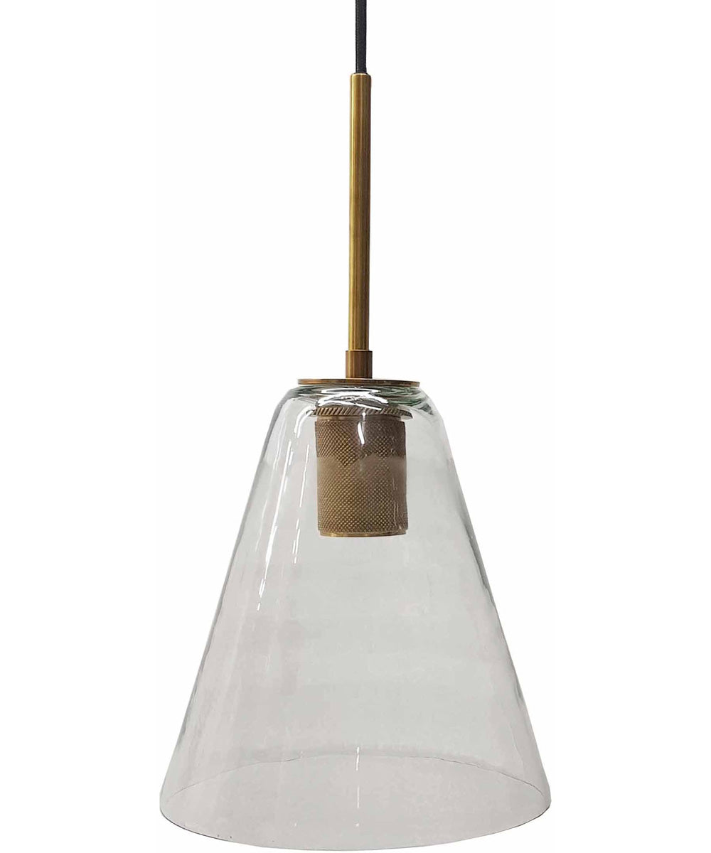 Collbrook Glass Pendant Light (1/CN) Clear/Brass