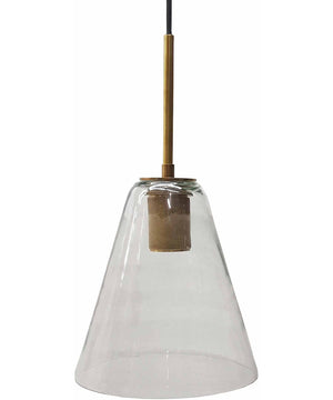 Collbrook Glass Pendant Light (1/CN) Clear/Brass
