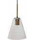 Collbrook Glass Pendant Light (1/CN) Clear/Brass
