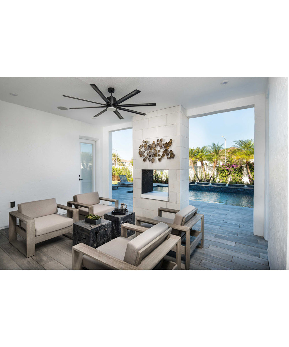 Vast 72" 18W LED Indoor/Outdoor 8-Blade Fan Antique Bronze