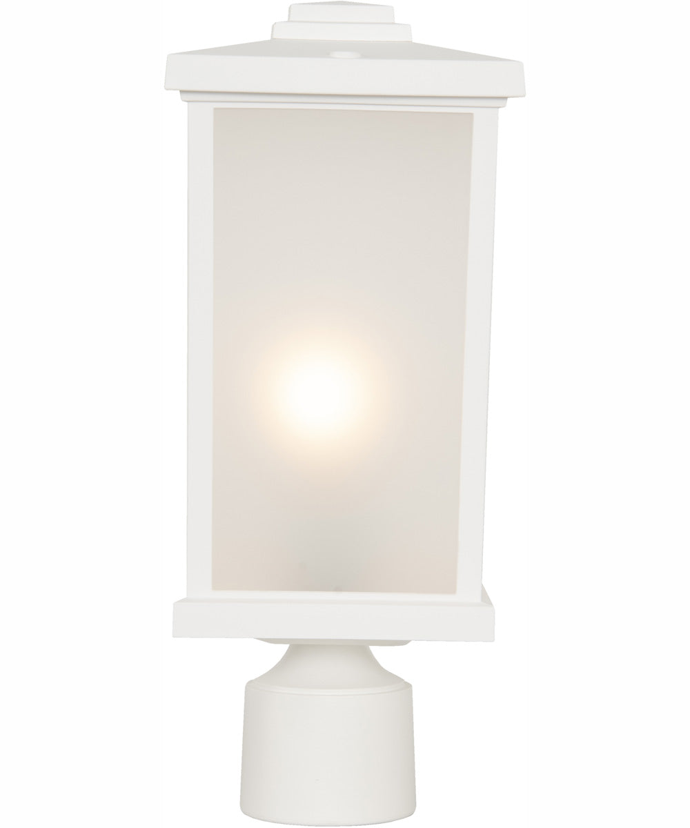 Resilience Lanterns 1-Light Outdoor Post Mount Matte White