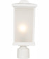 Resilience Lanterns 1-Light Outdoor Post Mount Matte White