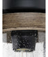 Whitmire  1-Light with Aged Oak Accents Clear Seeded Glass Farmhouse Outdoor Ceiling Mount Light Matte Black