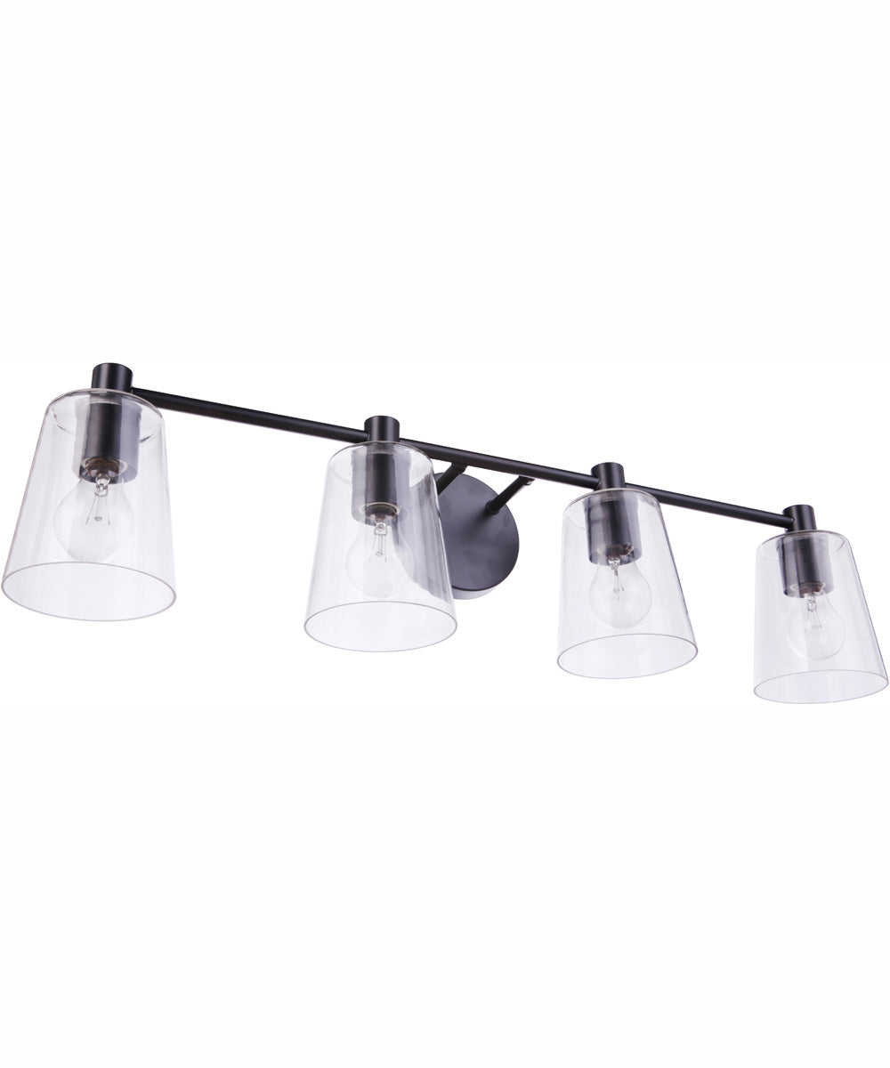 Emilio 4-Light Vanity Flat Black