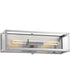 Union Square 2-Light Clear Glass Coastal Bath Vanity Light Stainless Steel