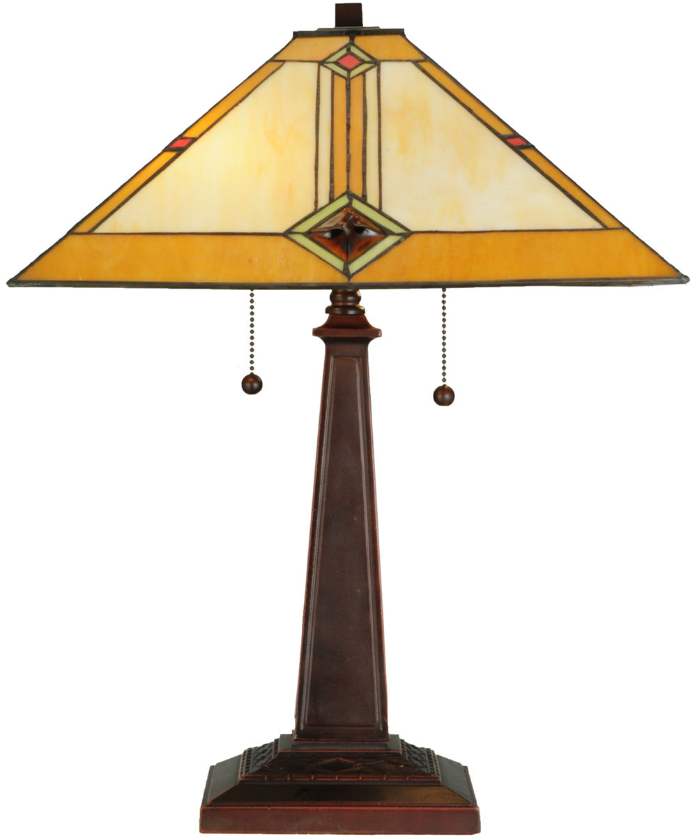 22"H Diamond Mission Table Lamp