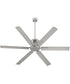 65" Zeus Patio Ceiling Fan Satin Nickel