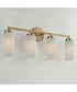 Alyssa 4-Light Vanity Aged Brass