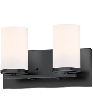 Lateral 2-Light Bath Vanity Black