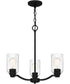 Acacia 3-light Chandelier Matte Black