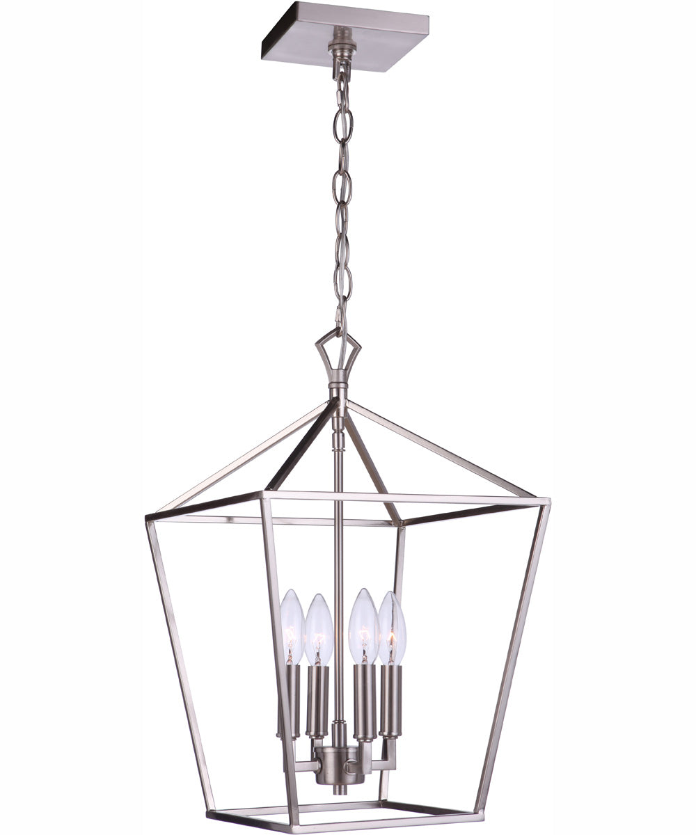 Flynt ll 4-Light Foyer Brushed Polished Nickel