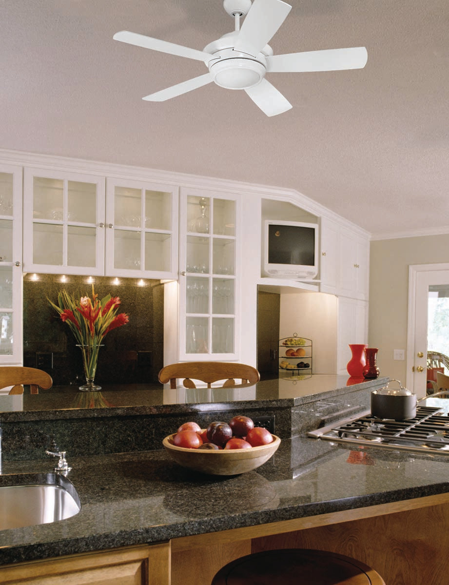 Tempo Hugger 44" 1-Light LED Ceiling Fan (Blades Included) White