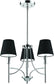 18'W Taylor 3 Light Pewter Mini Chandelier Light with Groom Shades