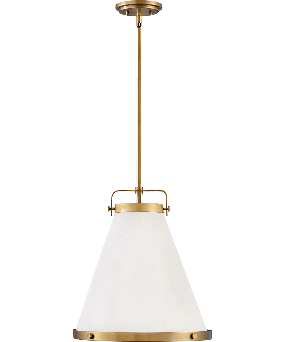 Lark 1-Light Medium Pendant in Lacquered Brass