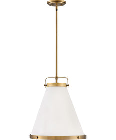 Lark 1-Light Medium Pendant in Lacquered Brass