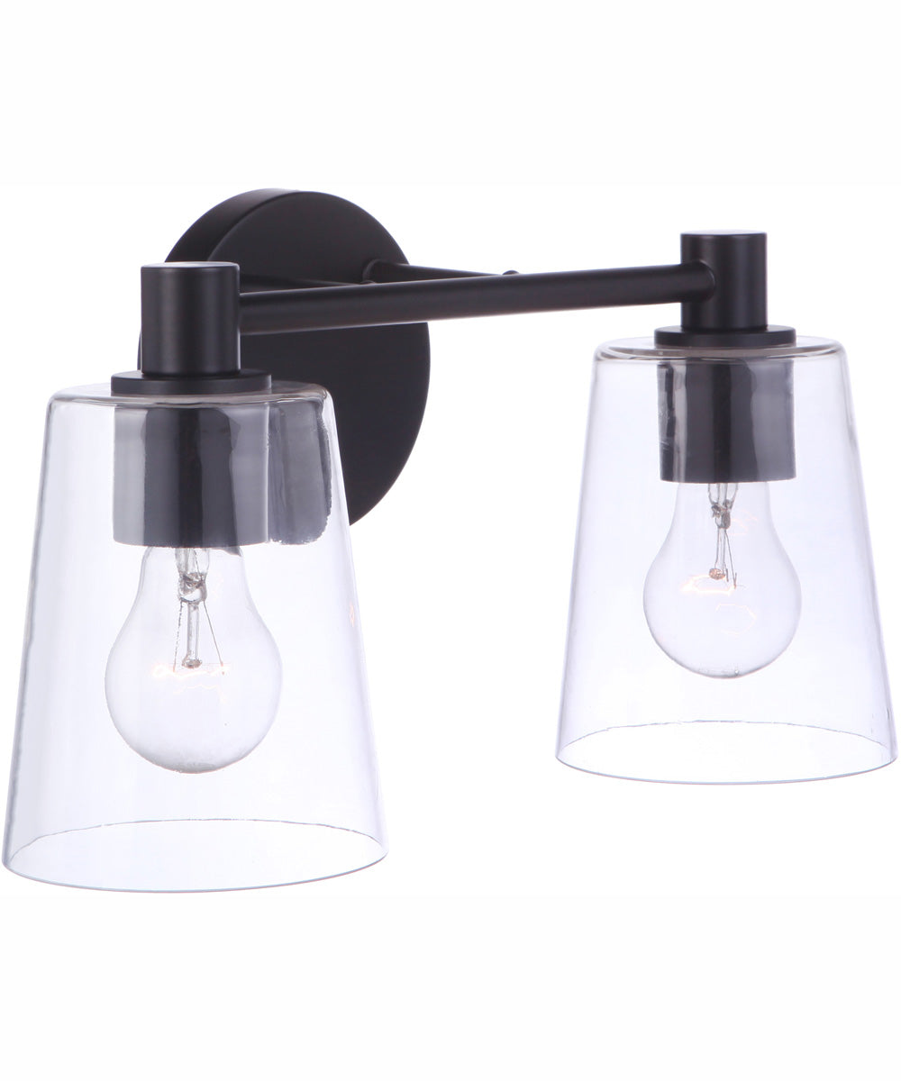 Emilio 2-Light Vanity Flat Black