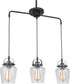 Trystan 3-Light Island Pendant Flat Black