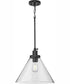 Hinton 1-Light Modern Farmhouse Pendant Matte Black