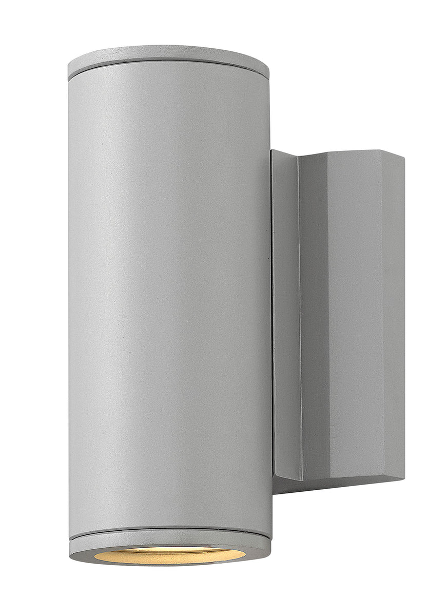 8"H Kore 1-Light Medium Outdoor Wall Light in Titanium