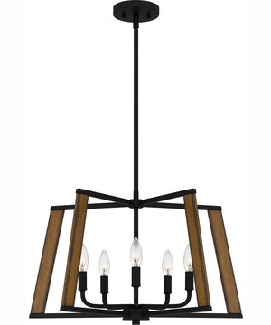 Mayline 5-light Pendant Matte Black