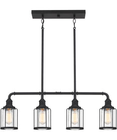 Ludlow 4-light Island Light Earth Black