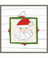 Framed Santa Claus Portrait by Kyra Brown Canvas Wall Art Print (30  W x 30  H), Sylvie Greywash Frame