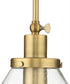 Hinton 1-Light Modern Farmhouse Pendant Vintage Brass