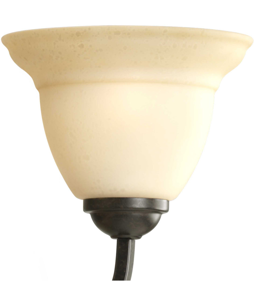 Torino 9-Light Tea-Stained Glass Transitional Chandelier Light Forged Bronze