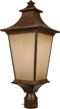25"H Argent 1-Light Outdoor Post Head Aged Bronze