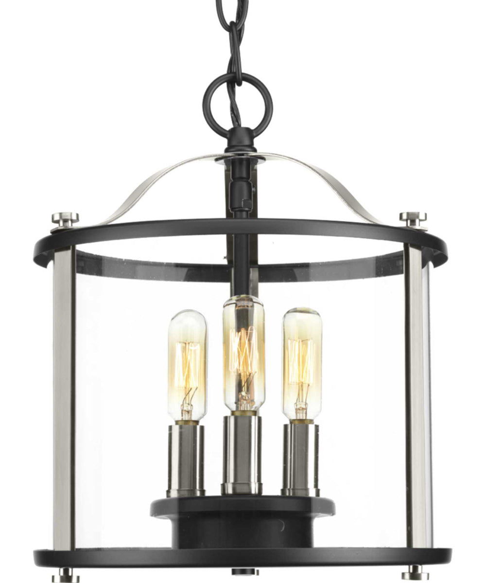 Squire 3-Light Semi-Flush Convertible Matte Black