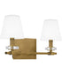 Kelsey Glen Medium 2-light Bath Light Weathered Brass