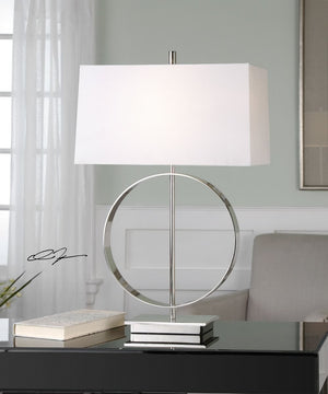 29"H Addison Polished Nickel Lamp