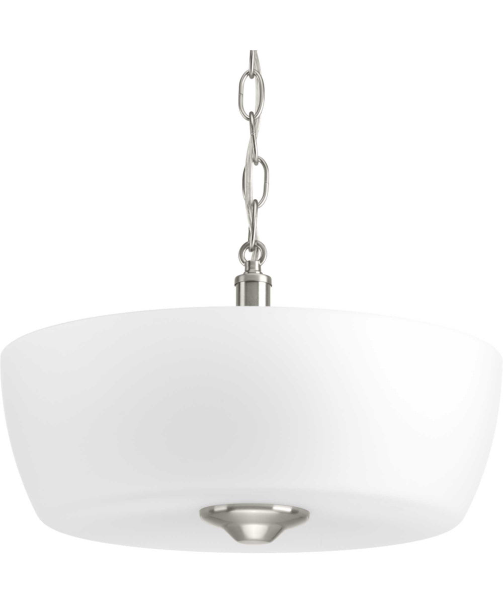 Leap 2-Light 14" Semi-Flush Mount Brushed Nickel