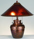 19"H Amber Mica  Table Lamp