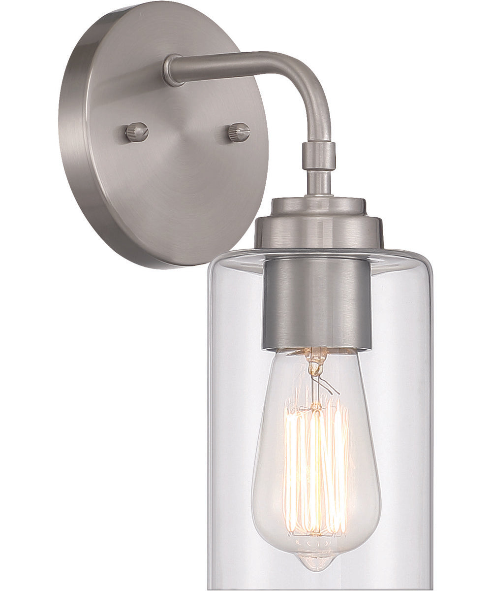 Stowe 1-Light Wall Sconce Brushed Polished Nickel