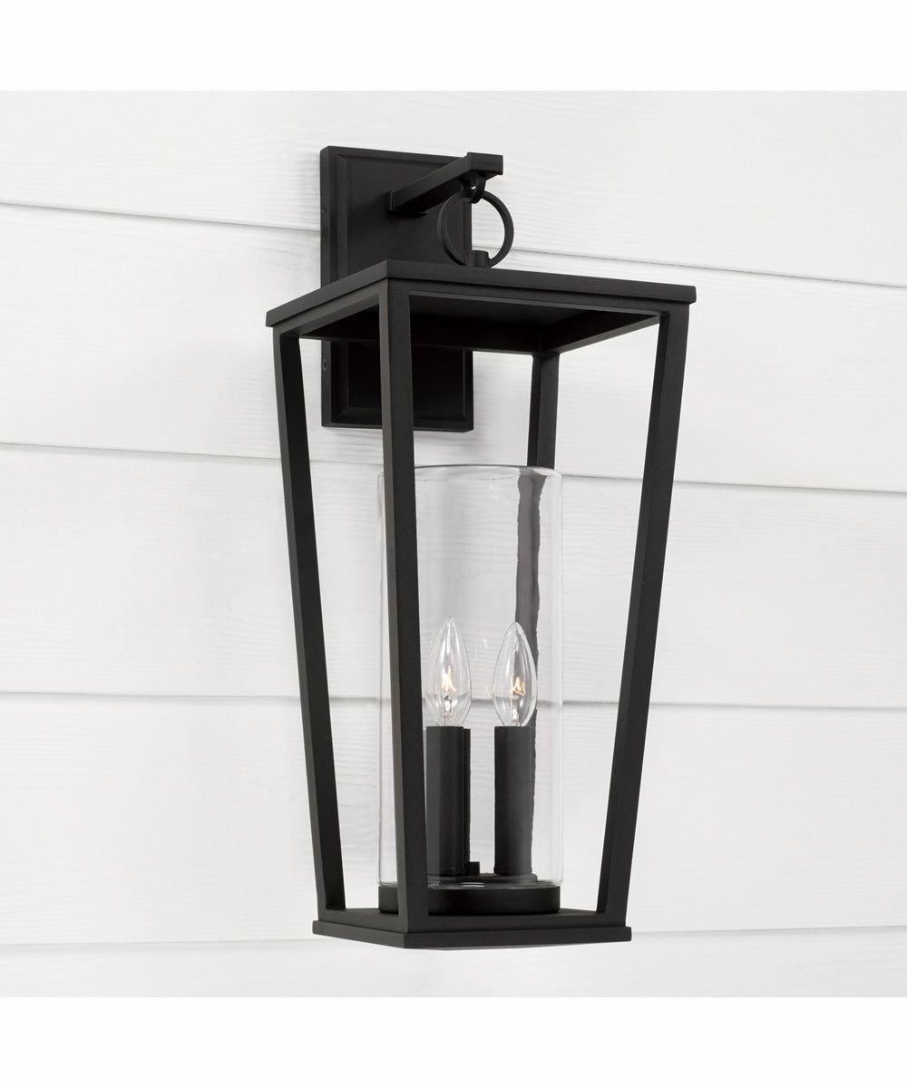 Elliott 3-Light Outdoor Wall-Lantern Rain or Shine - Black