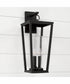 Elliott 3-Light Outdoor Wall-Lantern Rain or Shine - Black