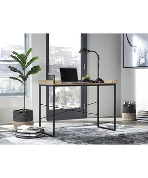 Gerdanet Home Office Desk Light Brown/Black